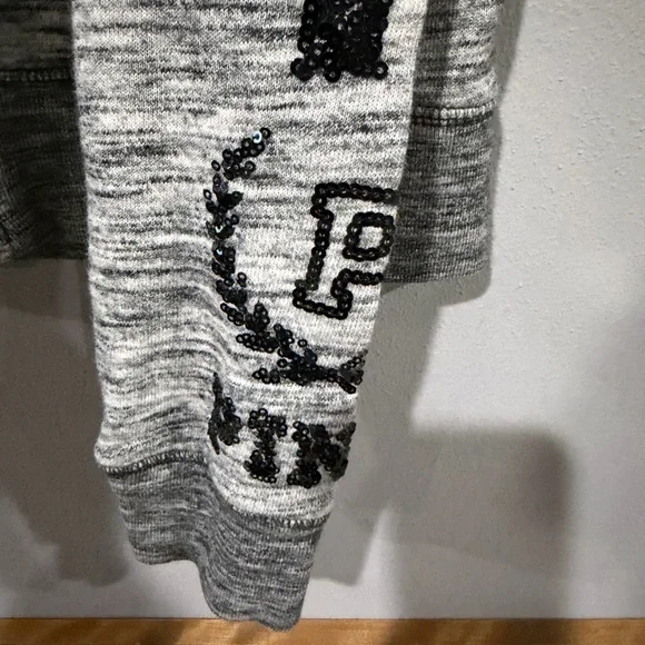 Y2K Style Victoria’s Secret PINK Sequin Dog & Sleeve Logo Hoodie - Small - Picture 3 of 11